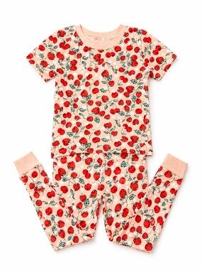 Wonder Nation Girls Pajama Set 5T Strawberry Cherry Pink Boutique Sleepwear